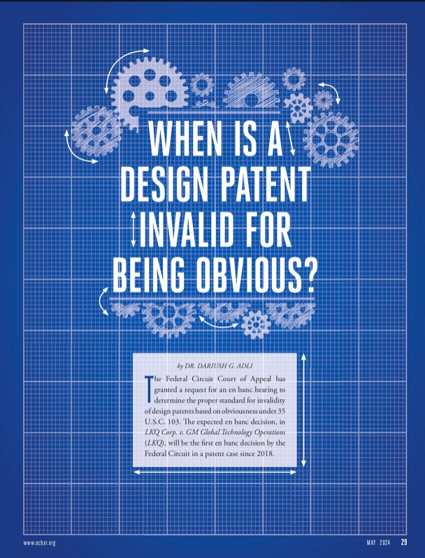 When Is A Design Patent Invalid For Being Obvious?